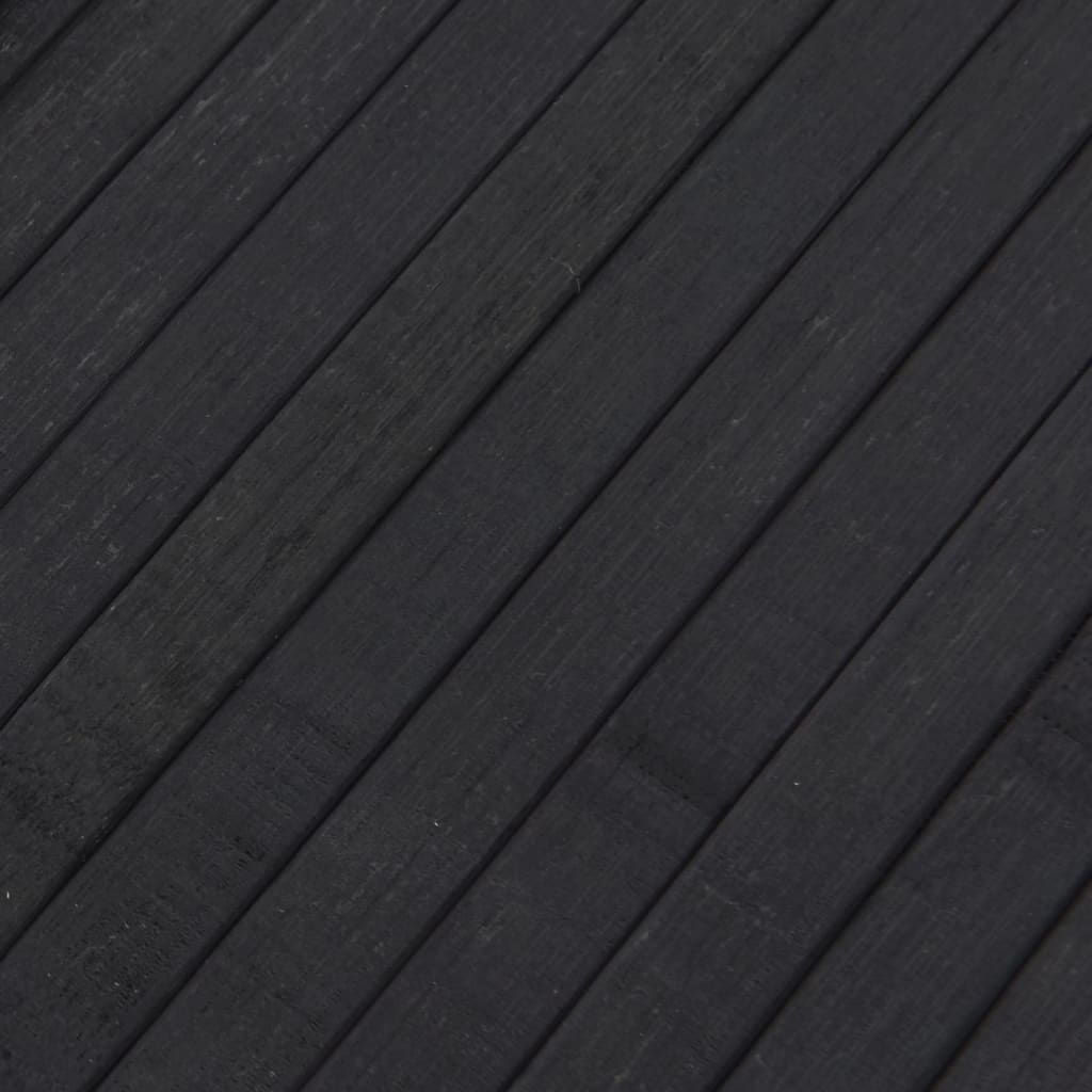 Teppe rektangulær grå 80x200 cm bambus