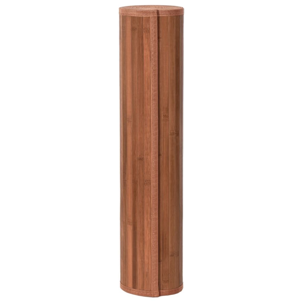 Teppe rektangulær brun 80x1000 cm bambus