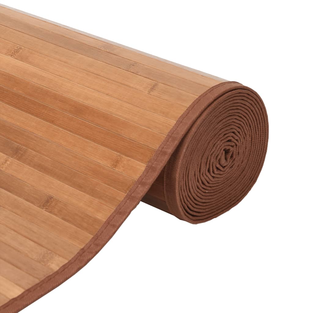 Teppe firkantet naturell 100x100 cm bambus