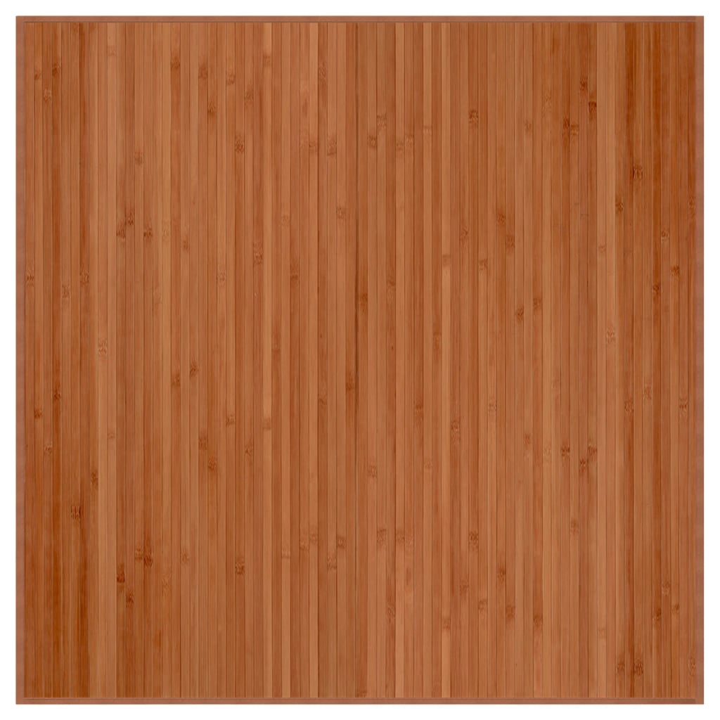 Teppe firkantet brun 100x100 cm bambus