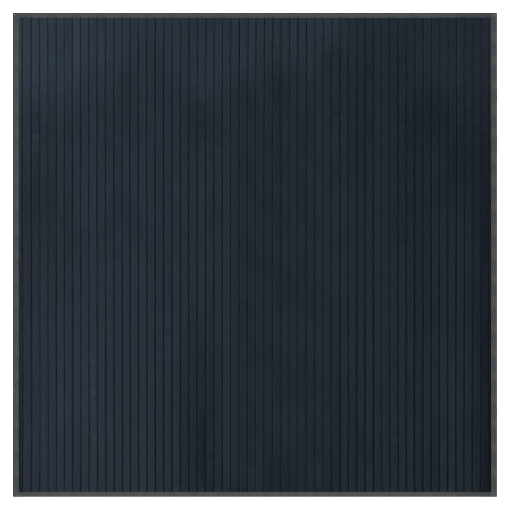 Teppe firkantet grå 100x100 cm bambus vidaXL