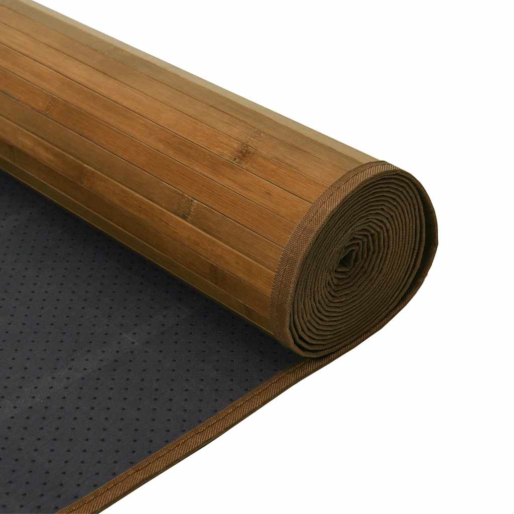 Teppe rektangulær brun 100x300 cm bambus vidaXL