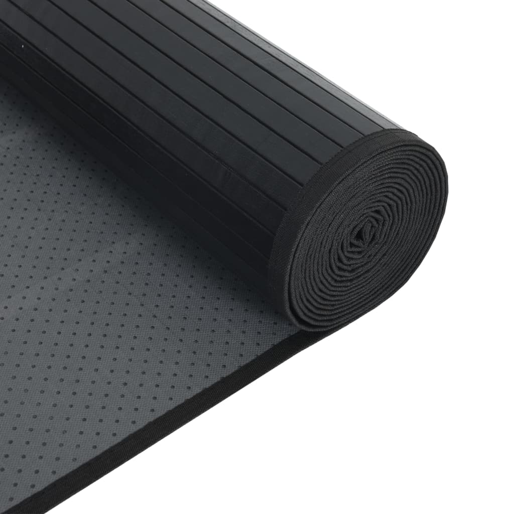 Teppe rektangulært svart 100x400 cm bambus vidaXL