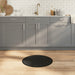 Teppe rund svart 60 cm bambus vidaXL