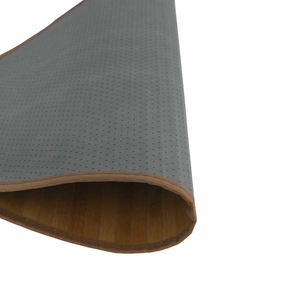 Teppe rund brun 60 cm bambus vidaXL