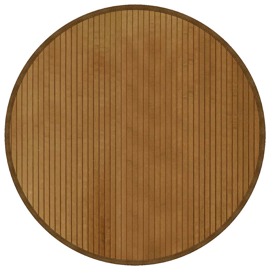 Teppe rund brun 80 cm bambus vidaXL
