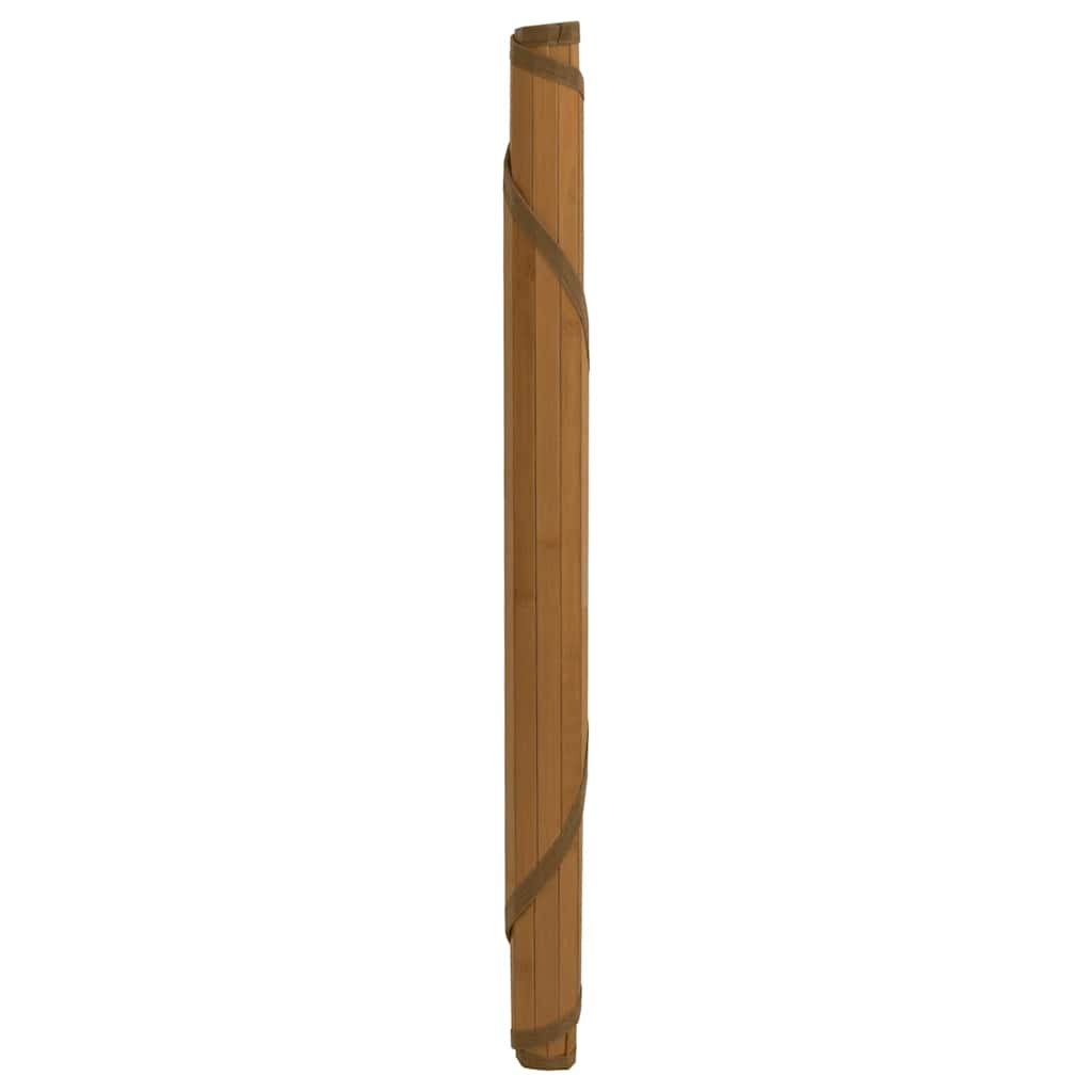 Teppe rund brun 80 cm bambus vidaXL