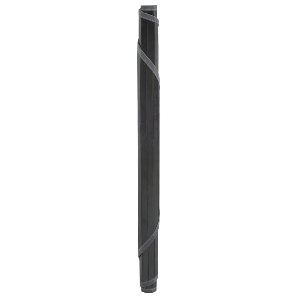 Teppe rund grå 80 cm bambus vidaXL