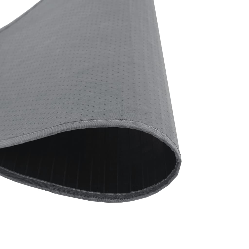 Teppe rund grå 80 cm bambus vidaXL