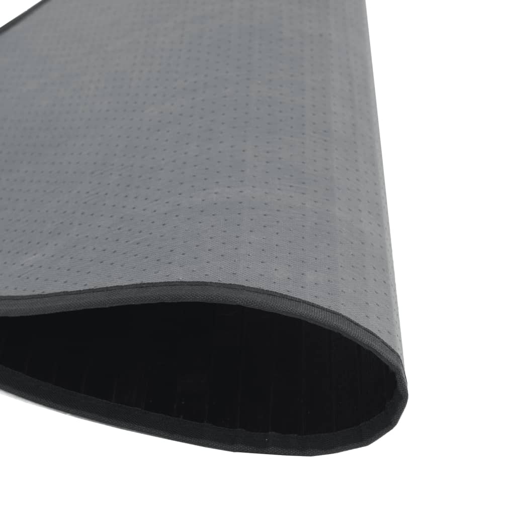 Teppe rund svart 100 cm bambus vidaXL