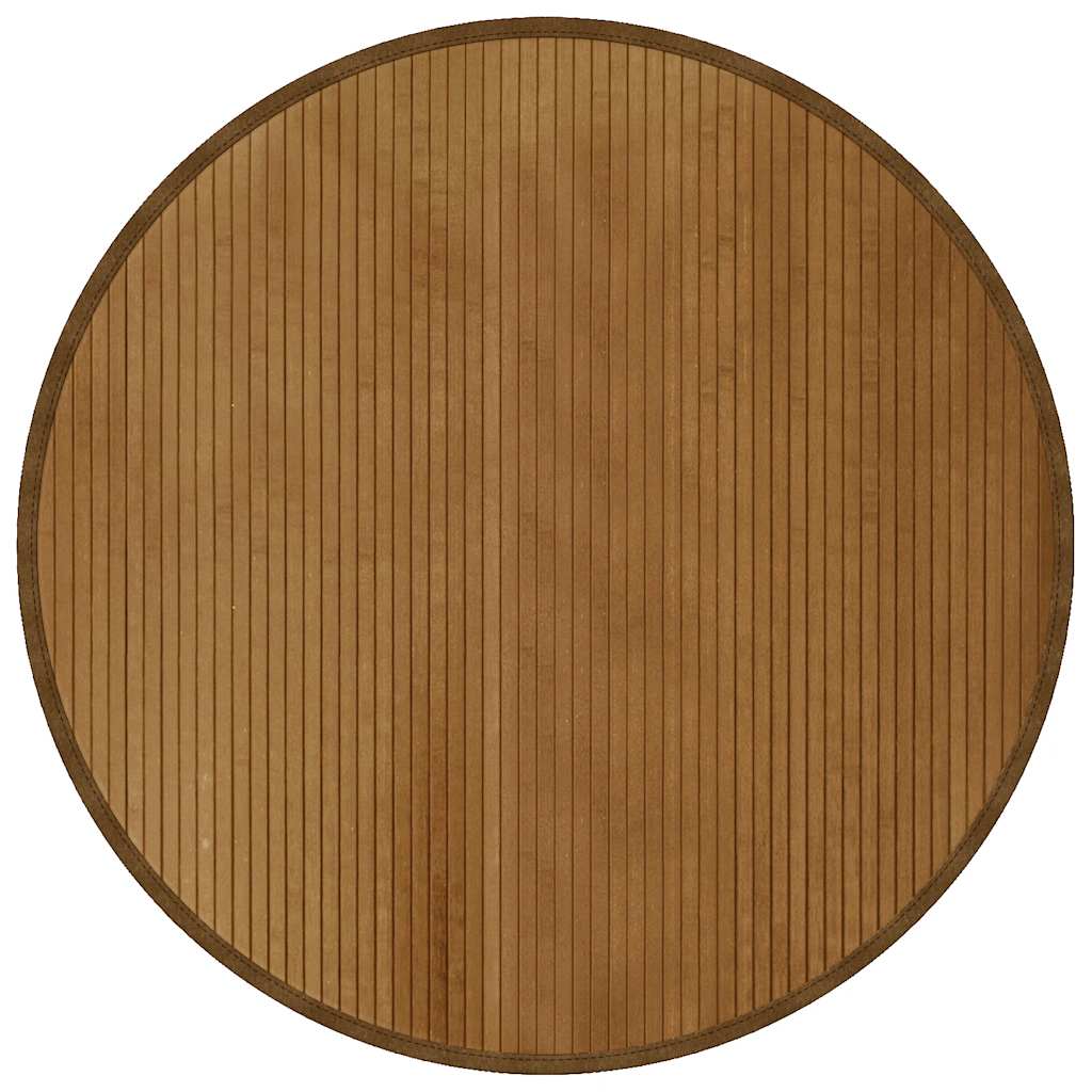 Teppe rund brun 100 cm bambus vidaXL