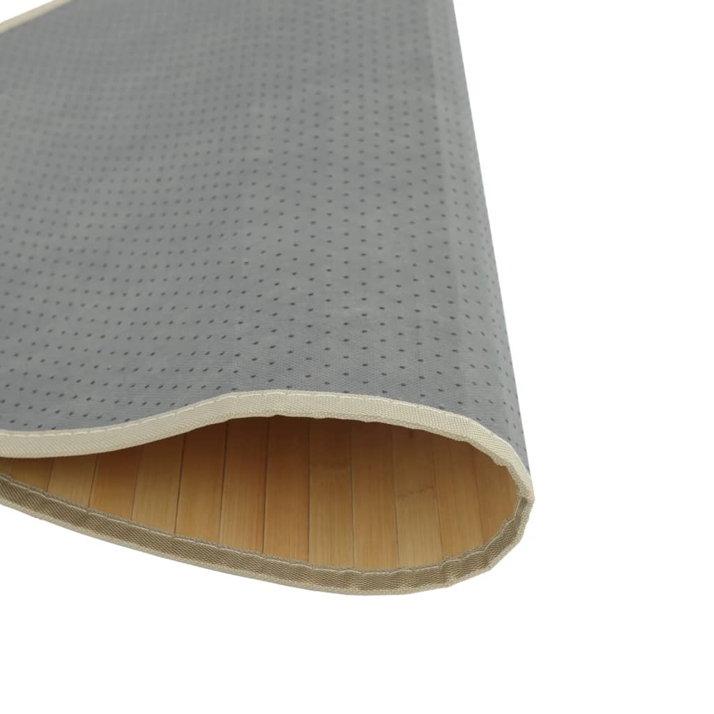 Teppe rund lys naturell 100 cm bambus