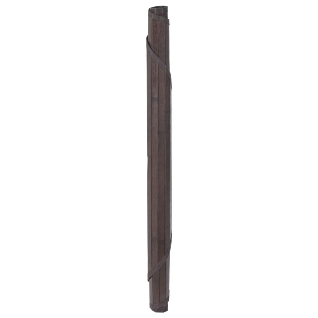Teppe rund mørkebrun 100 cm bambus vidaXL