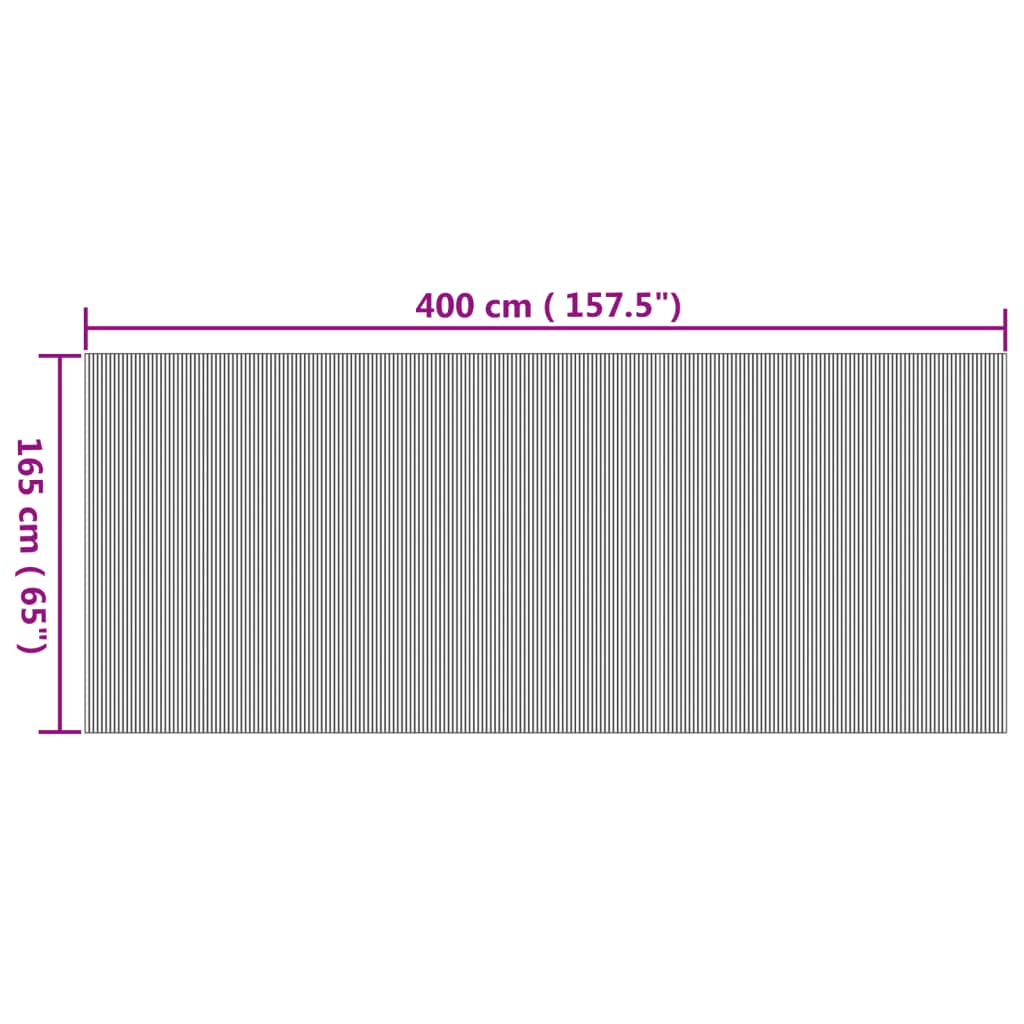 Romdeler naturell bredde 400 cm høyde 165 cm bambus