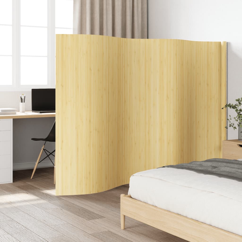 Romdeler lys naturell 165x400 cm bambus