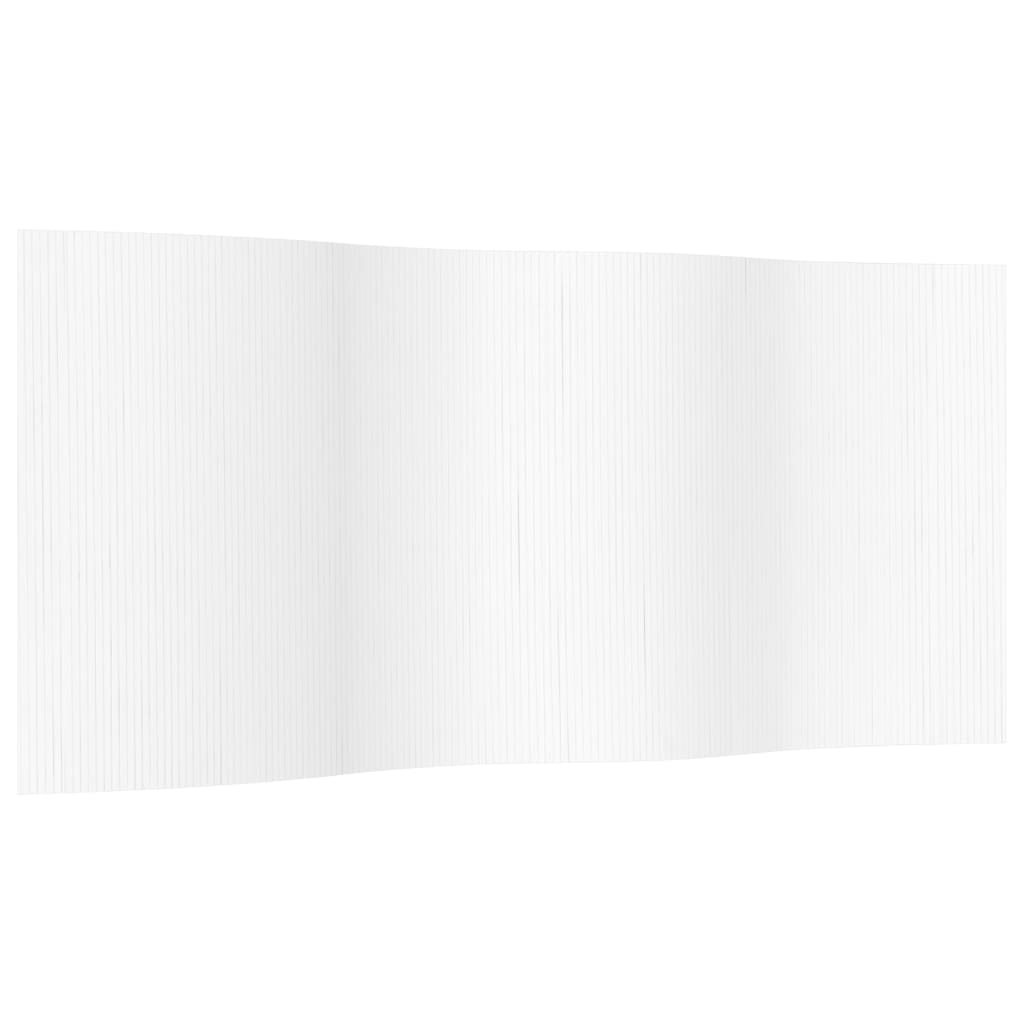 Romdeler hvit bredde 400 cm høyde 165 cm bambus vidaXL