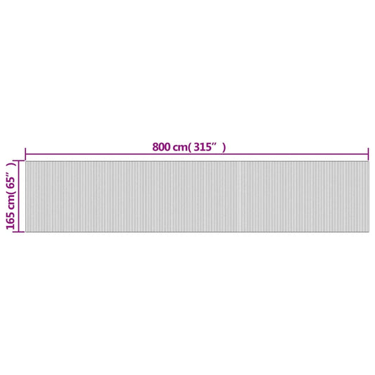 Romdeler svart bredde 800 cm høyde 165 cm bambus