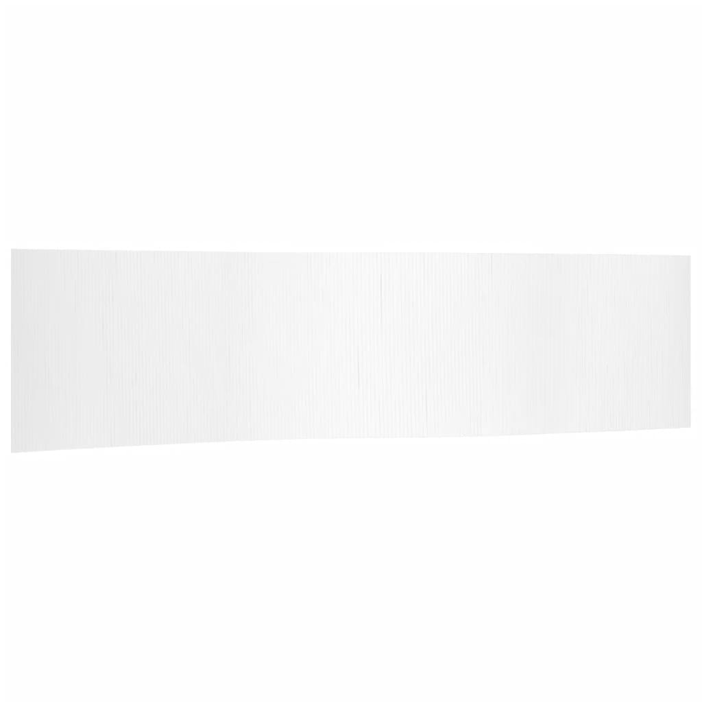 Romdeler hvit bredde 800 cm høyde 165 cm bambus vidaXL