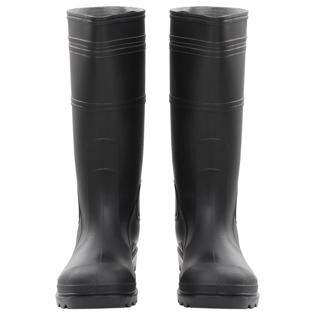 Regnstøvler svart str 45 PVC