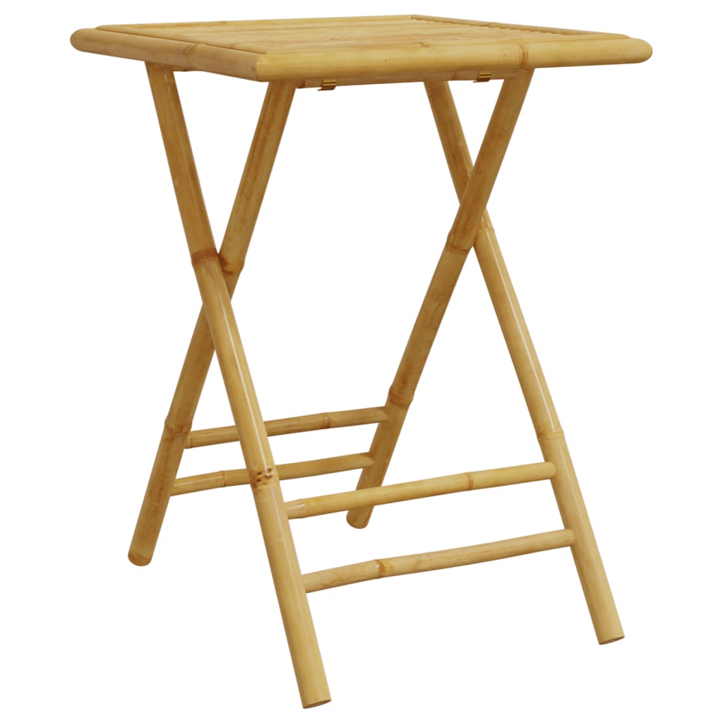 Sammenleggbart hagebord 55x55x75 cm bambus
