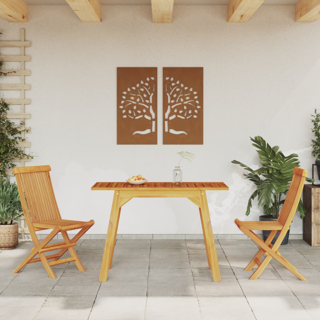 Utendørs spisebord 110x56x75 cm heltre akasie