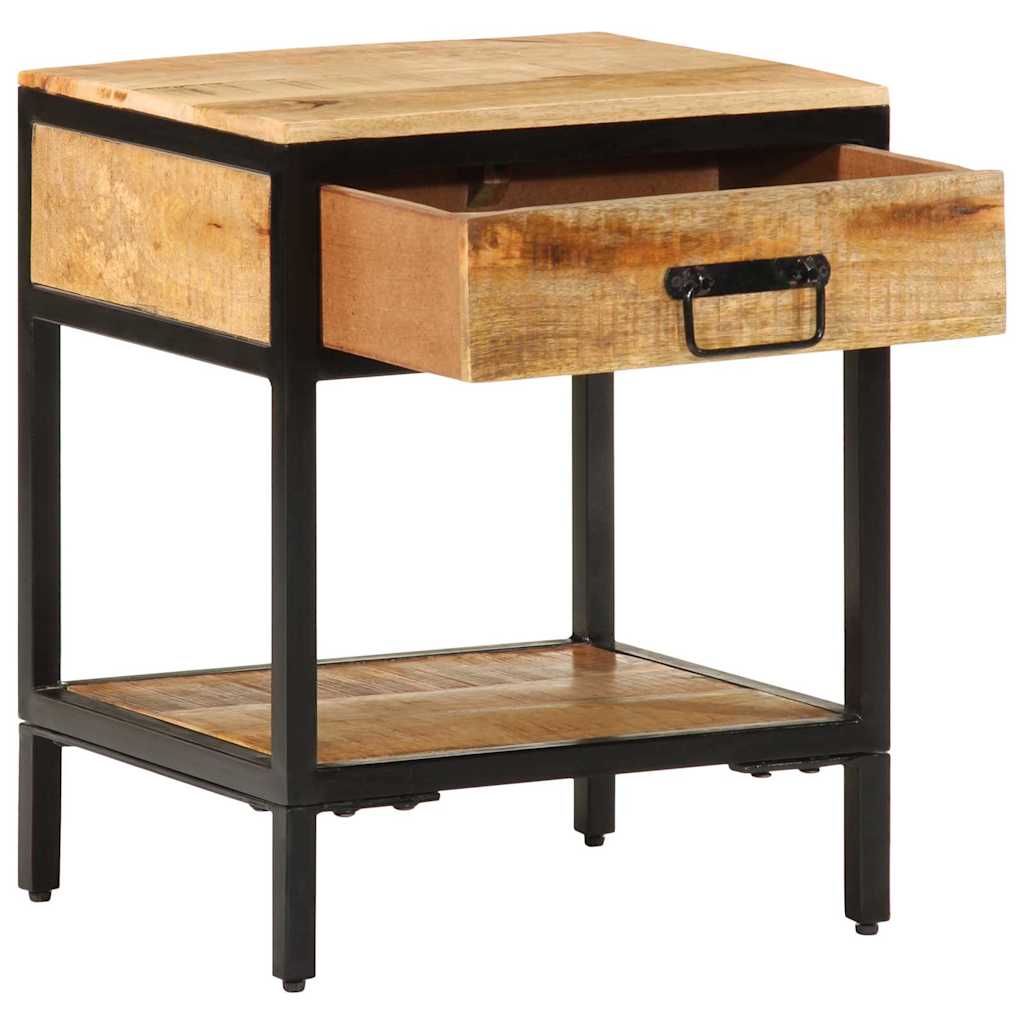 Nattbord Brun 40 x 35 x 50 cm Solid mango tre og metall