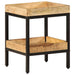 Sidetabell med hylle Brun 35 x 35 x 45 cm Massiv mango tre