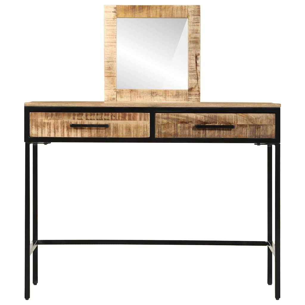 Sminkebord med skuff Brun 100 x 40 x 120 cm Massivt mangotre