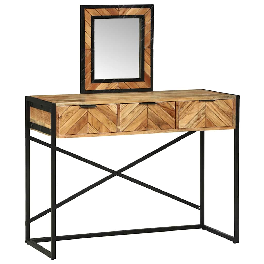 Sminkebord med skuff Brun 100 x 40 x 120 cm Solid akasietre