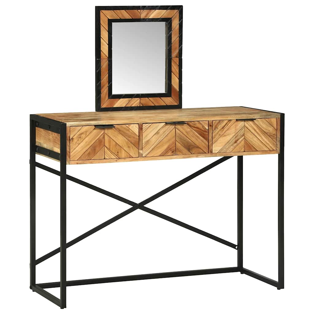 Sminkebord med skuff Brun 100 x 40 x 120 cm Solid akasietre
