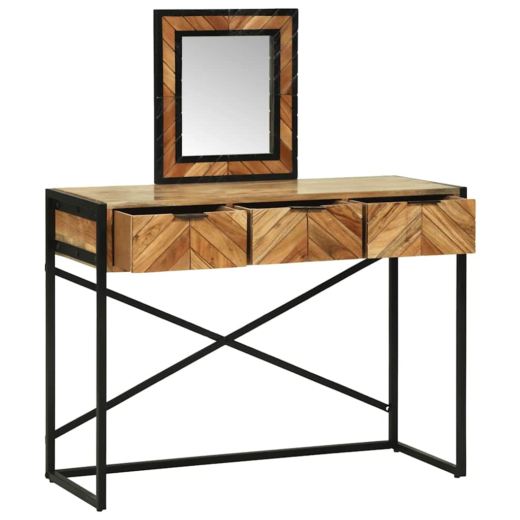 Sminkebord med skuff Brun 100 x 40 x 120 cm Solid akasietre