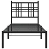 Sengeramme i metall med hodegavl svart 75x190 cm