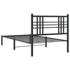 Sengeramme i metall med hodegavl svart 90x190 cm