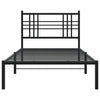 Sengeramme i metall med hodegavl svart 90x200 cm
