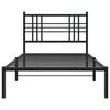 Sengeramme i metall med hodegavl svart 100x190 cm
