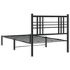 Sengeramme i metall med hodegavl svart 100x190 cm