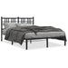 Sengeramme i metall med hodegavl svart 120x190 cm