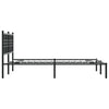 Sengeramme i metall med hodegavl svart 140x190 cm