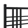 Sengeramme i metall med hodegavl svart 140x190 cm