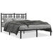 Sengeramme i metall med hodegavl svart 140x190 cm