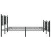 Sengeramme i metall med hode- og fotgavl svart 183x213 cm