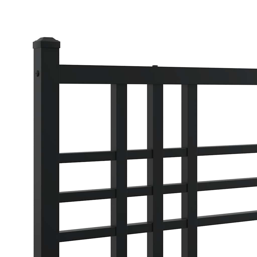 Utskiftbar sengegavl i metall svart 100 cm