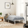 Sengeramme i metall uten madrass med hodegavl hvit 75x190 cm
