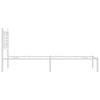 Sengeramme i metall med hodegavl hvit 80x200 cm