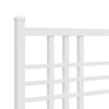 Sengeramme i metall med hodegavl hvit 140x190 cm