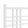 Sengeramme i metall med hode- og fotgavl hvit 183x213 cm