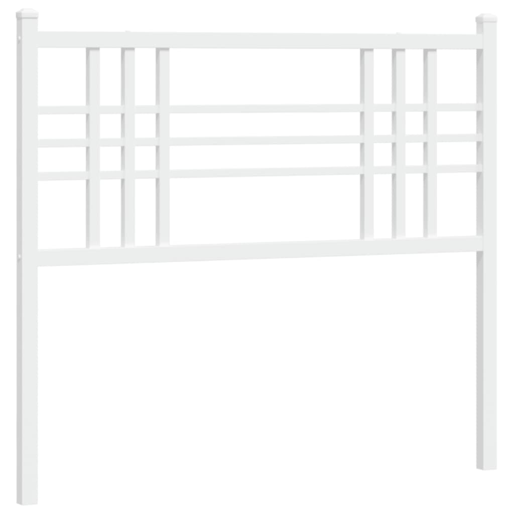 Utskiftbar sengegavl i metall hvit 100 cm