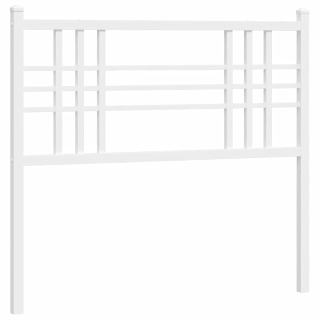 Utskiftbar sengegavl i metall hvit 107 cm vidaXL
