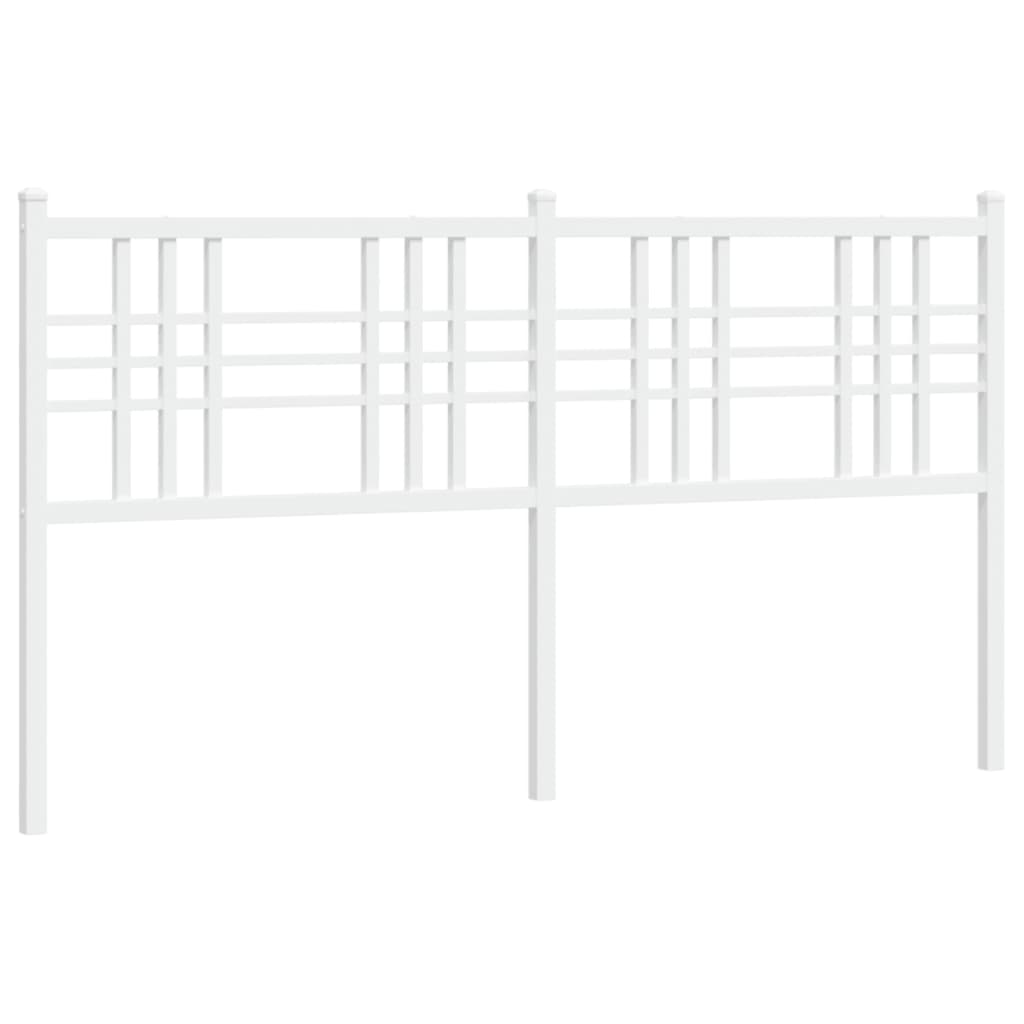 Utskiftbar sengegavl i metall hvit 160 cm