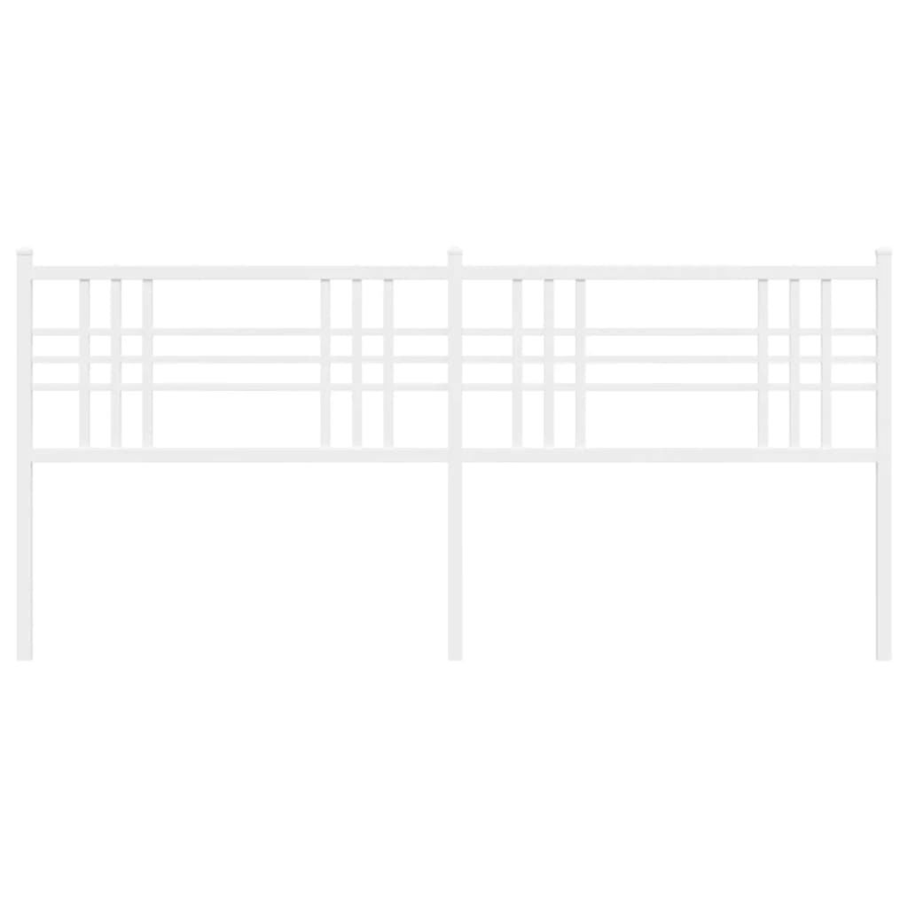 Utskiftbar sengegavl i metall hvit 180 cm